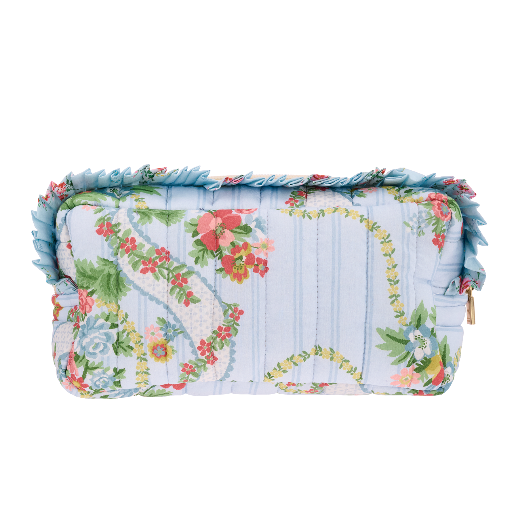 POUCH XS SQUARE RUFFLES MW LIBERTY RIBBON CASADE