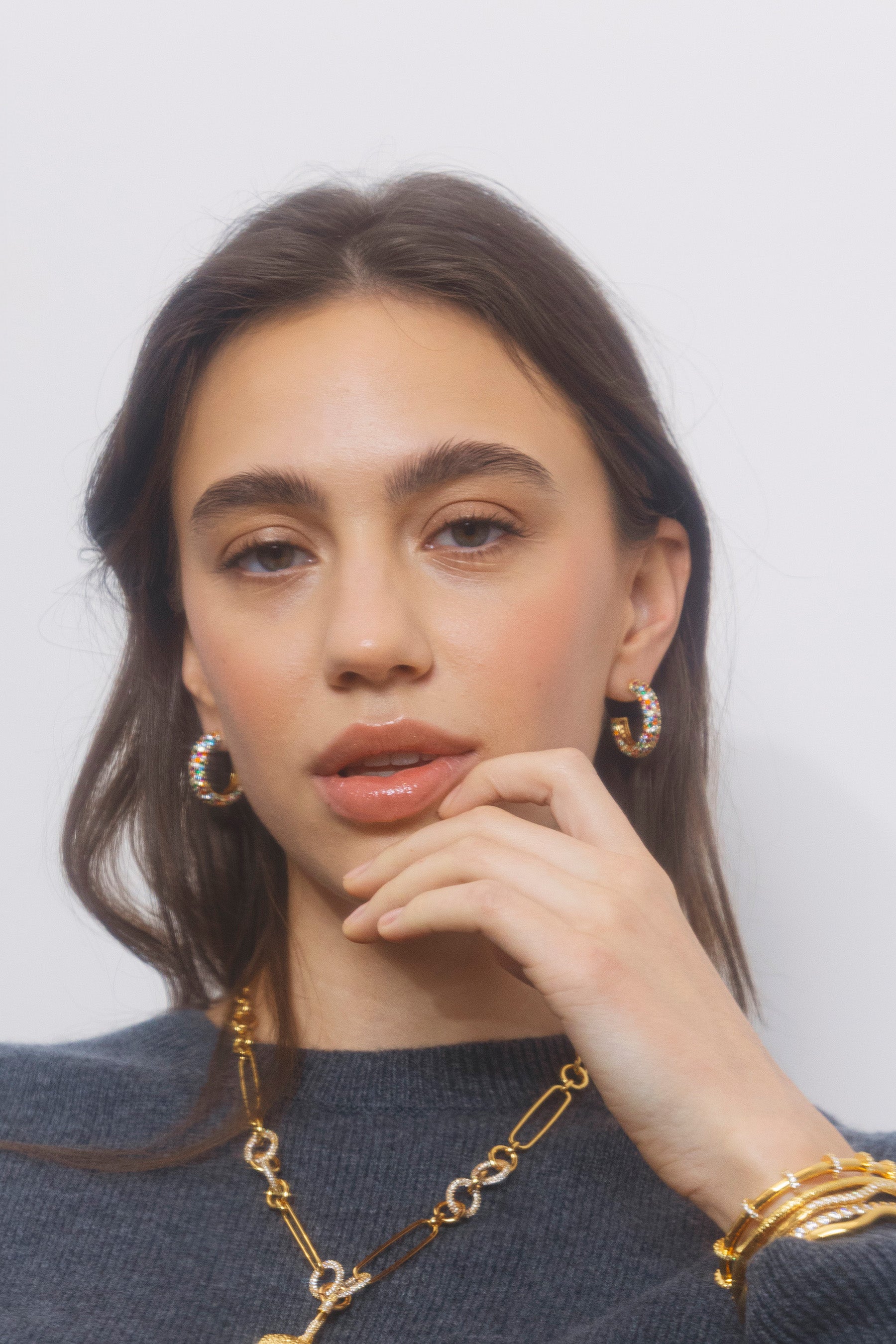 LARGE CHUNKY HOOPS MULTI