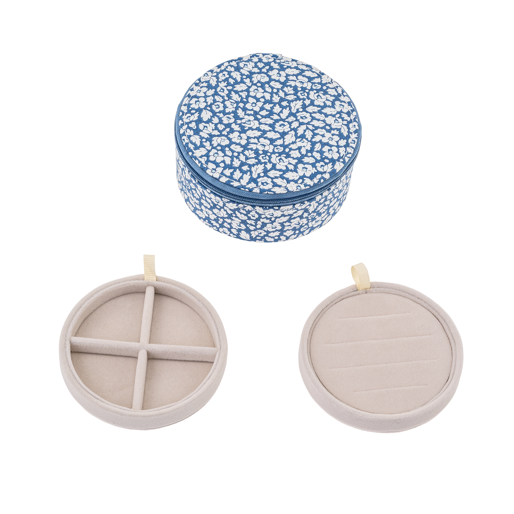 Image of Jewelry box round mw Liberty Feather Blue from Bon Dep Essentials