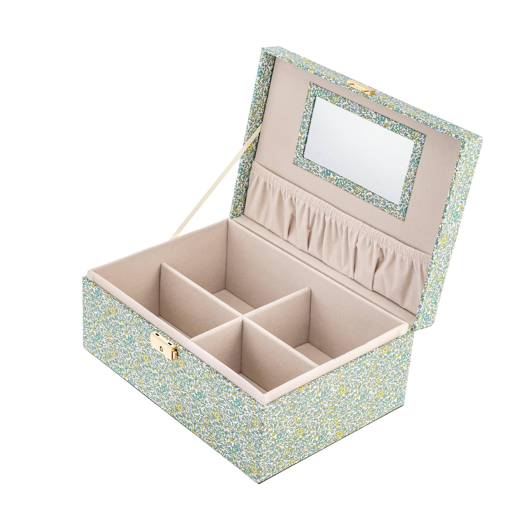 JEWELRY BOX SQUARE MW LIBERTY KATIE AND MILLIE GREEN