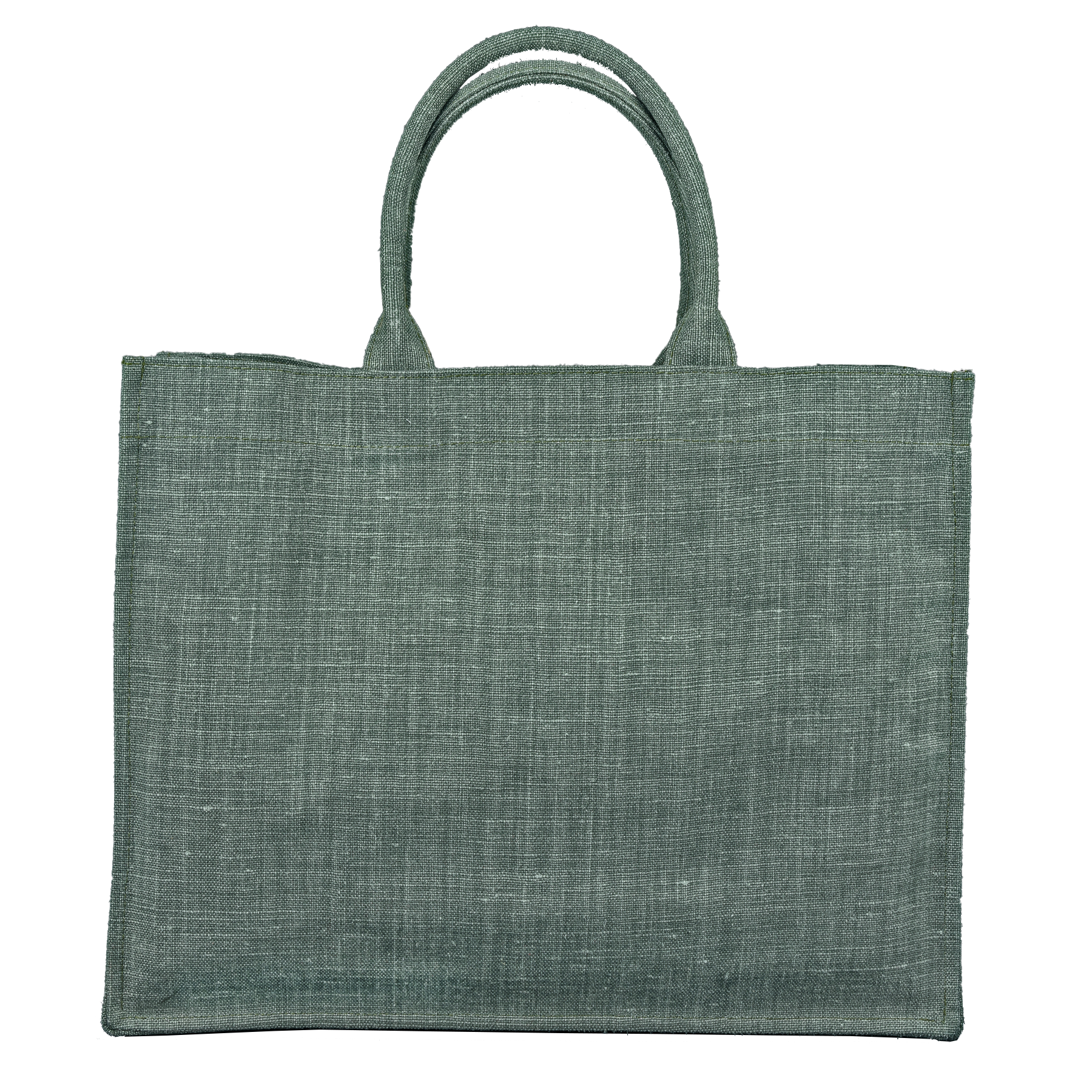 TOTE BAG BELGIAN LINEN HUNTER GREEN