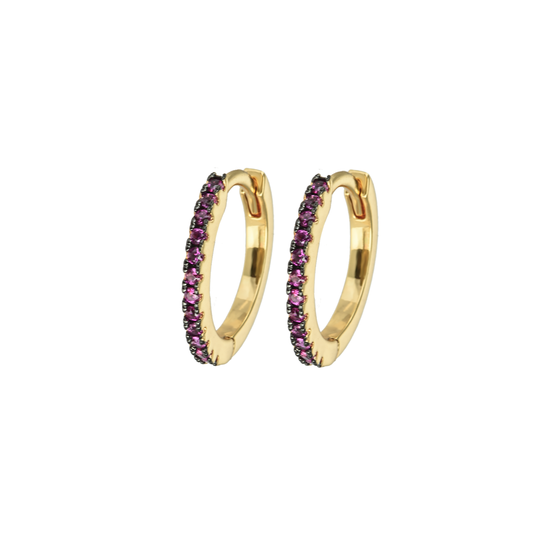 Image of Medium hoops Ink cerise from Emilia by Bon Dep