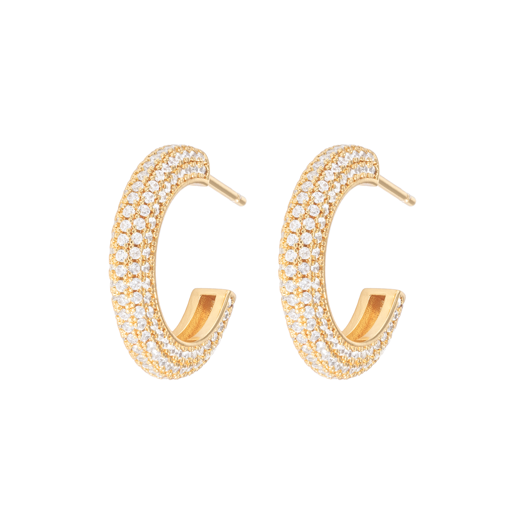 Image of Medium Chunky hoops White from Emilia by Bon Dep