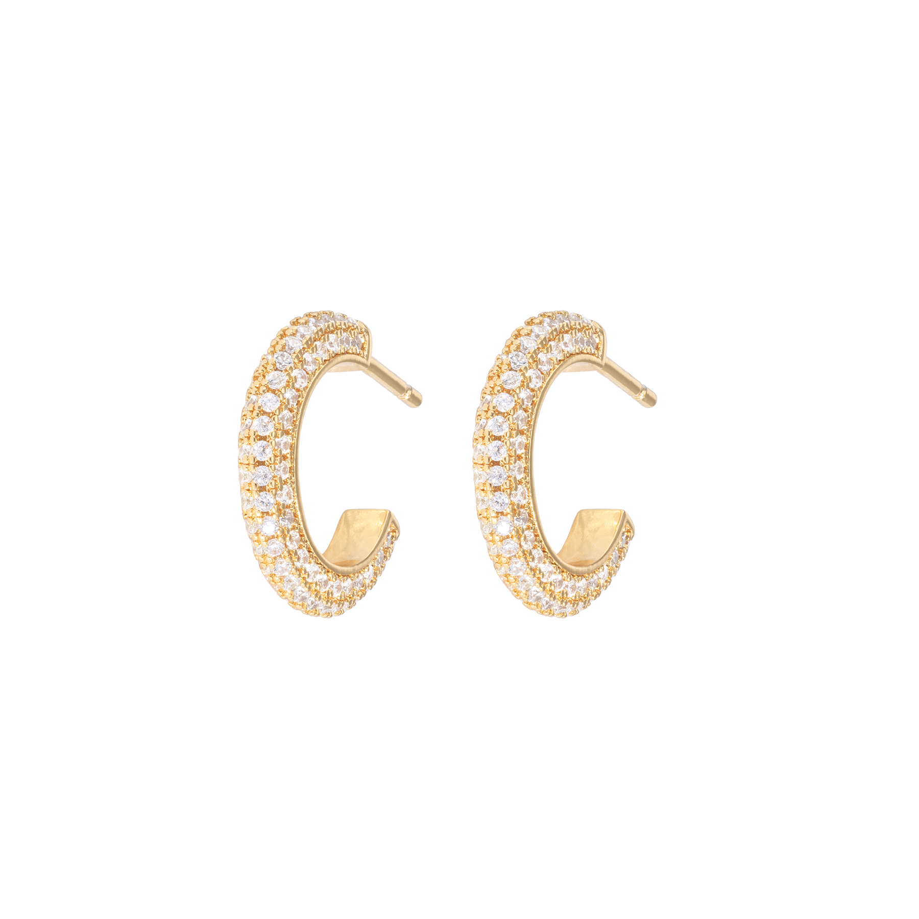 Image of Small Chunky hoops White from Emilia by Bon Dep